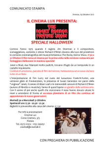 COMUNICATO STAMPA - The Rocky Horo Picture Show