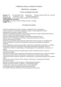 g. destro bisol - antropologia i - Dipartimento di Scienze della Terra
