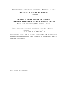 Soluzioni di ground state per un`equazione di Hartree pseudo