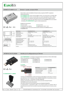 INTERFACCIA ETL392MA Interfaccia di configurazione