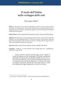 Il ruolo dell`Islàm nello sviluppo delle arti - Arte-e