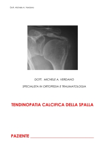 tendinopatia calcifica della spalla paziente