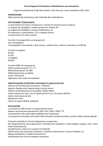 Proteomica e Metabolica con laboratorio