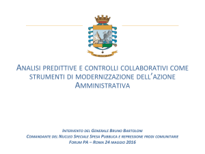 Intervento del Generale Bruno Bartoloni Comandante del Nucleo
