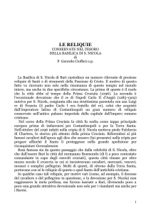 Reliquie del Tesoro della Basilica di San Nicola a Bari