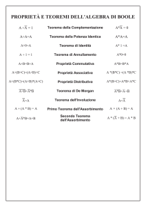 PROPRIETÀ E TEOREMI DELL`ALGEBRA DI BOOLE