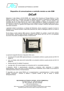 Dispositivo per il teledistacco degli impianti di produzione