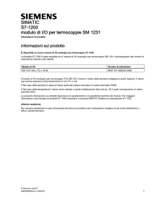SIMATIC S7-1200 modulo di I/O per termocoppie