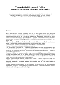 Vincenzio Galilei, ovvero la rivoluzione scientifica nella musica