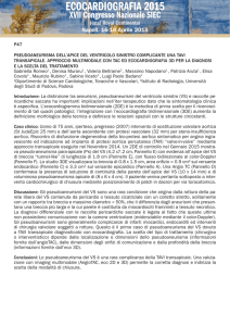 Pseudoaneurisma dell`apice del ventricolo sinistro complicante una