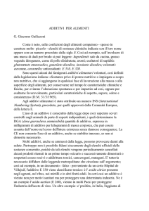 Additivi alimentari