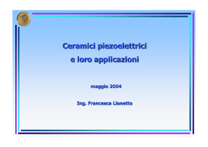 Materiali piezoelettrici - Prof. Antonio Licciulli