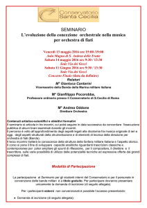 SEMINARIO L`evoluzione della concezione orchestrale nella musica