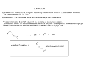 La reazione presenta un forte effetto isotopico k /k = circa 7