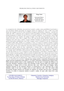 PROBLEMI CIRCOLATORI E MOVIMENTO Diego Sarto Le
