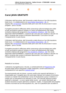 Corsi JAVA GRATUITI - IISS Ferraris Acireale
