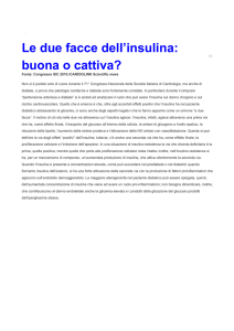 Le due facce dell`insulina