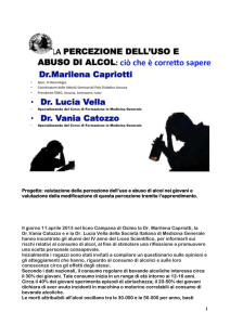 La percezione dell`uso e abuso di alcol