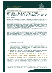 revisione di ricostruzione del legamento crociato