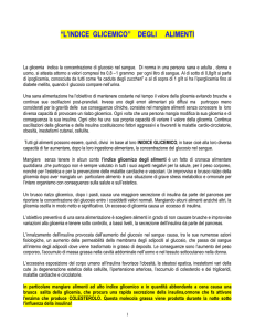 “L`INDICE GLICEMICO” DEGLI ALIMENTI