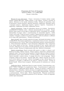 Programma del Corso - Dipartimento di Matematica