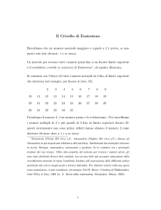 Il Crivello di Eratostene