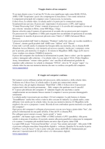 Viaggio dentro al tuo computer Ti sei mai chiesto cosa c`è
