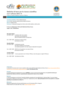 Statistica di base per la ricerca scientifica