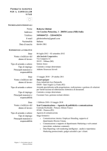 Nome Roberta Glielmi Indirizzo via Cascina Palazzina, 1