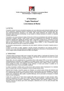 Il Travertino: "Lapis Tiburtinus" L`oro bianco di Roma
