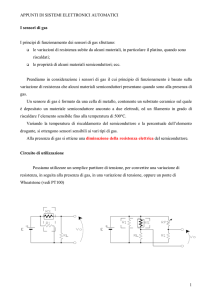 APPUNTI DI SISTEMI ELETTRONICI AUTOMATICI 1 I sensori di gas