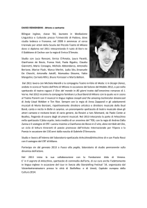 DAVID REMONDINI - Attore e cantante Bilingue inglese, classe `84