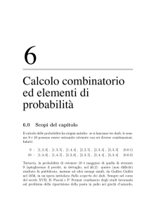 Calcolo combinatorio ed elementi di probabilit`a