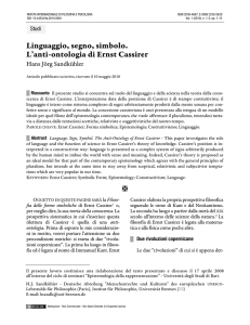Linguaggio, segno, simbolo. L`anti
