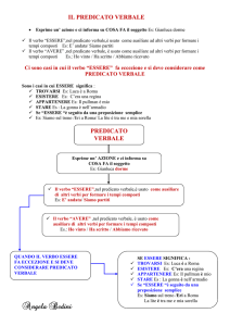 il predicato verbale predicato verbale