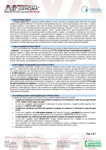 Scarica la relazione tecnica della Fibrosi Cistica (139 mutazioni)