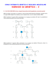 corso integrato genetica e biologia molecolare esercizi di genetica
