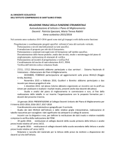 RELAZIONE FINALE DELLA FUNZIONE STRUMENTALE