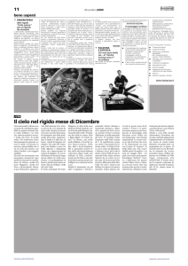 Il cielo nel rigido mese di Dicembre
