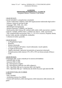 ITT Programma Informatica classe quinta