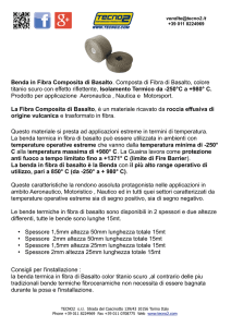 Benda in Fibra Composita di Basalto. Composta di Fibra di
