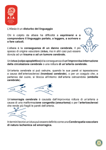 L`Afasia è un disturbo del linguaggio Chi è colpito da afasia ha