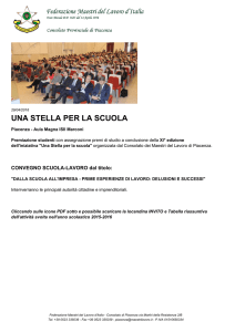 una stella per la scuola - Consolato Provinciale di Piacenza