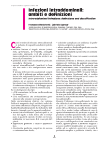 Infezioni intraddominali: ambiti e definizioni