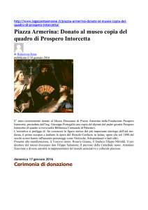 Cerimonia di donazione di una copia del dipinto