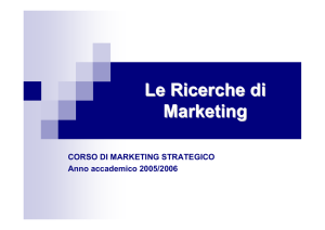 Le Ricerche di Marketing