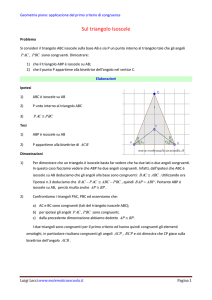 Sul triangolo Isoscele