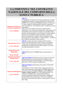 la indennita` nel contratto nazionale del comparto della sanita