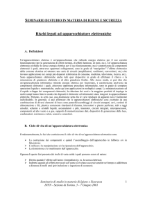 Rischi legati ad apparecchiature elettroniche