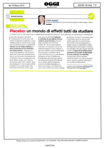 Placebo: un mondo di effetti tutti da studiare